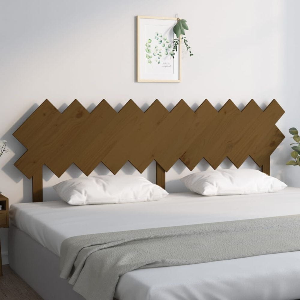 Vidaxl Čelo postele medovo-hnedé 196x3x80,5 cm masívna borovica